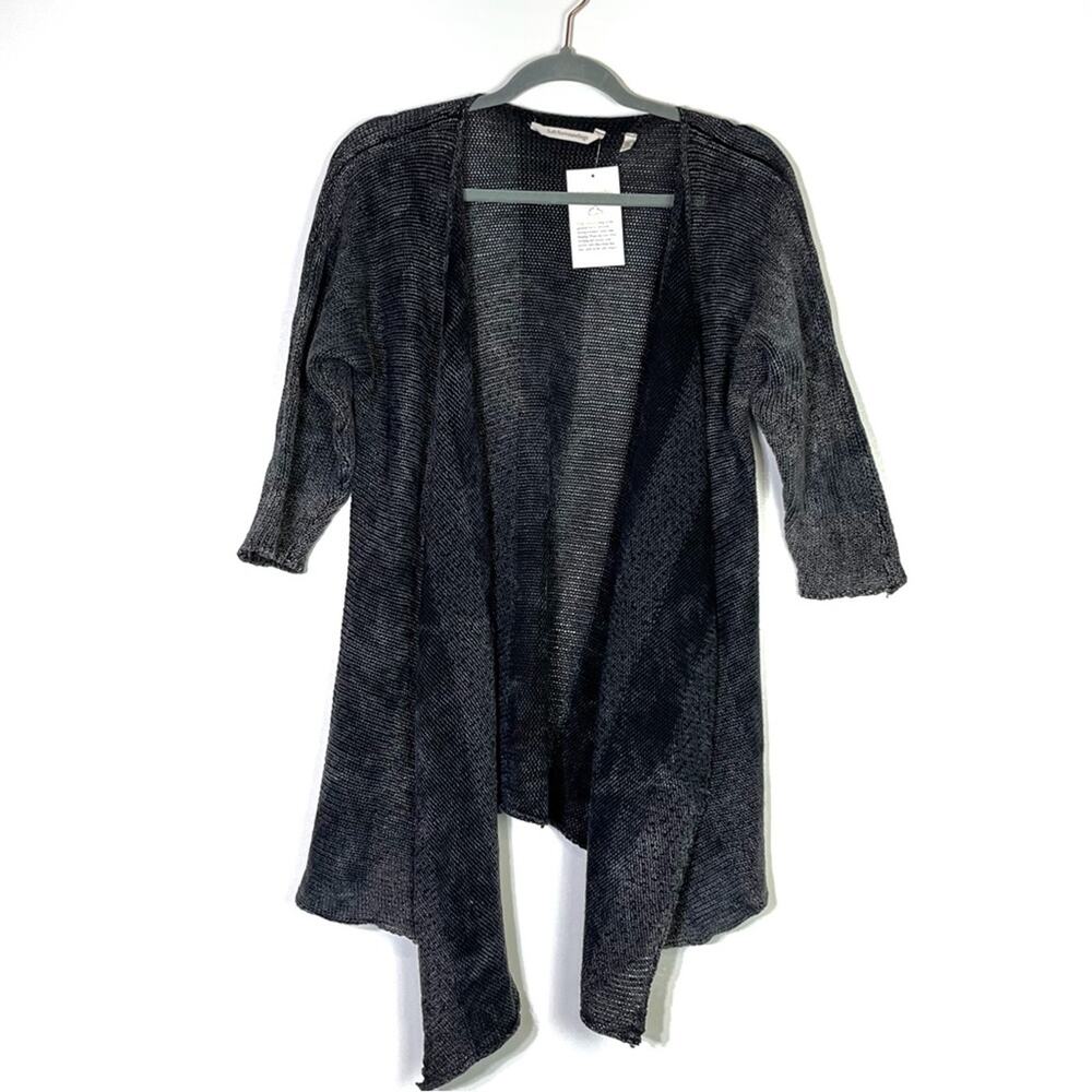 Soft Surroundings Open Front Cardigan Duster Gray Sweater PS/PM NWT